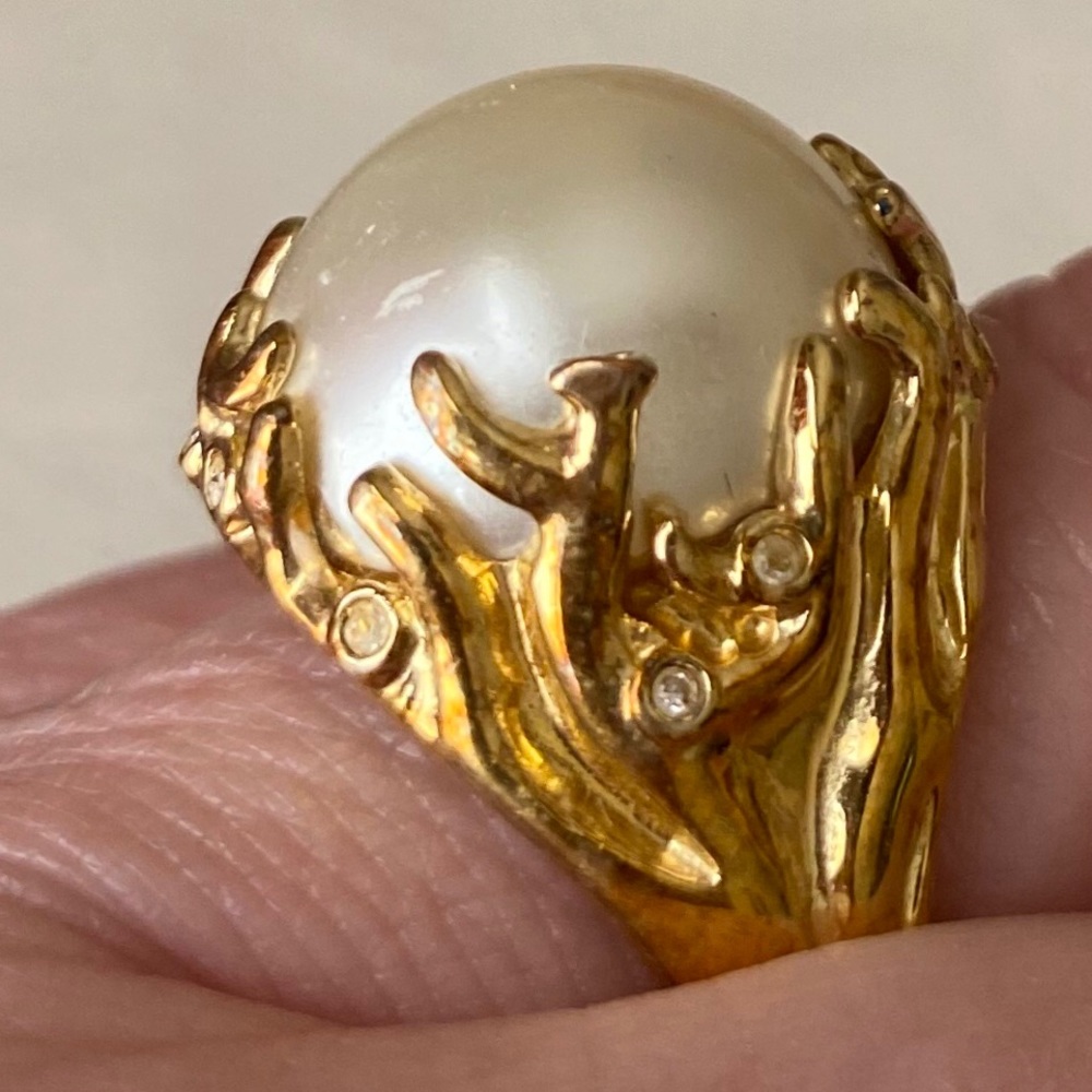 Faux Mabe Pearl Ring